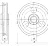 Cast Iron Pulley/Sheave with bearing, without bracket for wire rope - 4mm - 20mm ø - 125kg to 3200kg - Image 2